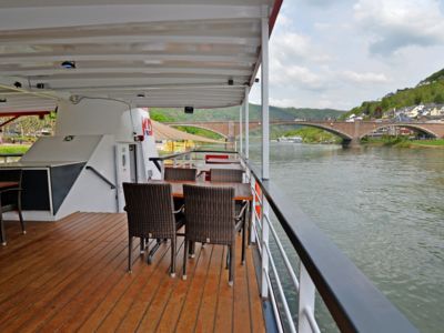 Auf Deck der MS Moselprinz - Panoramafahrt Cochem