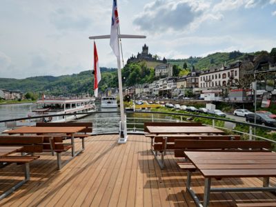 MS Moselprinz Deckansicht auf Cochem